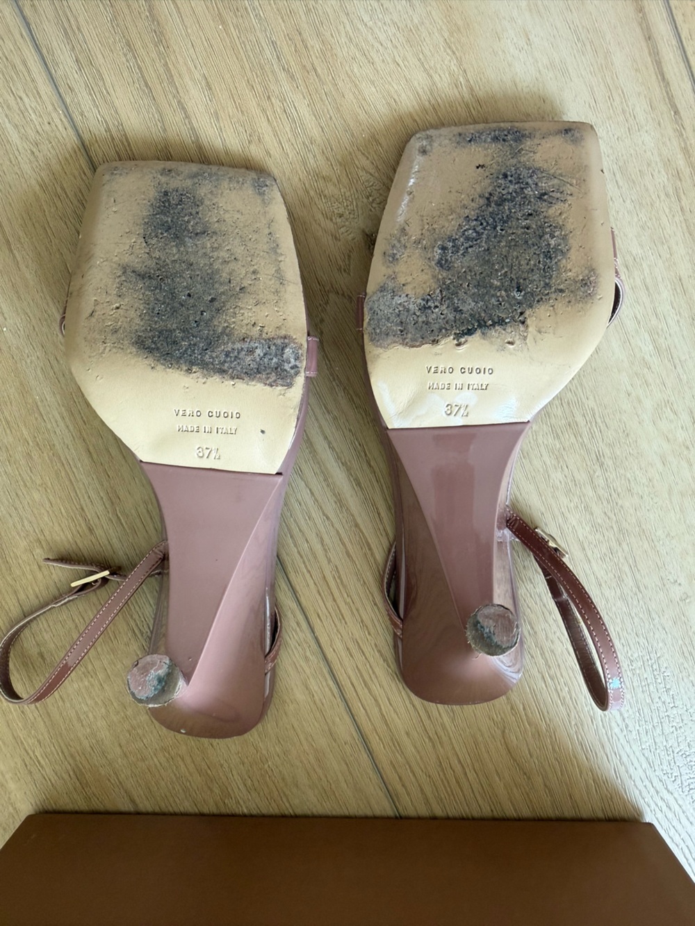 Women’s Square-Toe Slingback Heels in Dusty Rose GIA/RWH - Picture 5 of 6
